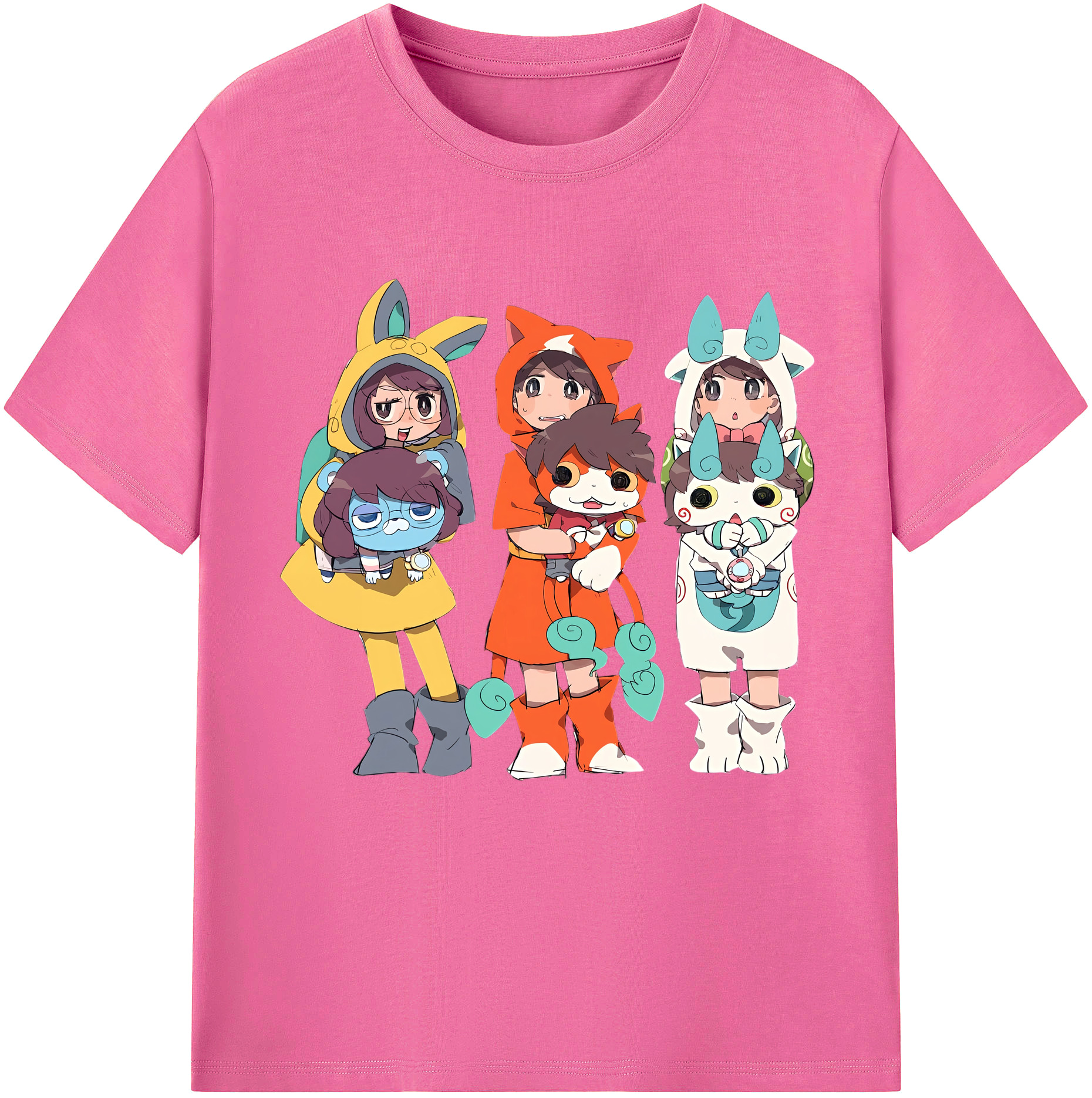 （画像用） 妖怪ウォッチ Yo-kai Watch レディースカジュアルプリントTシャツ（綿100％）